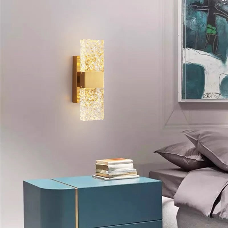 Kajetan Moderne LED Wandlamp Metaal/Acryl Goud/Transparant Slaap/Woon/Badkamer