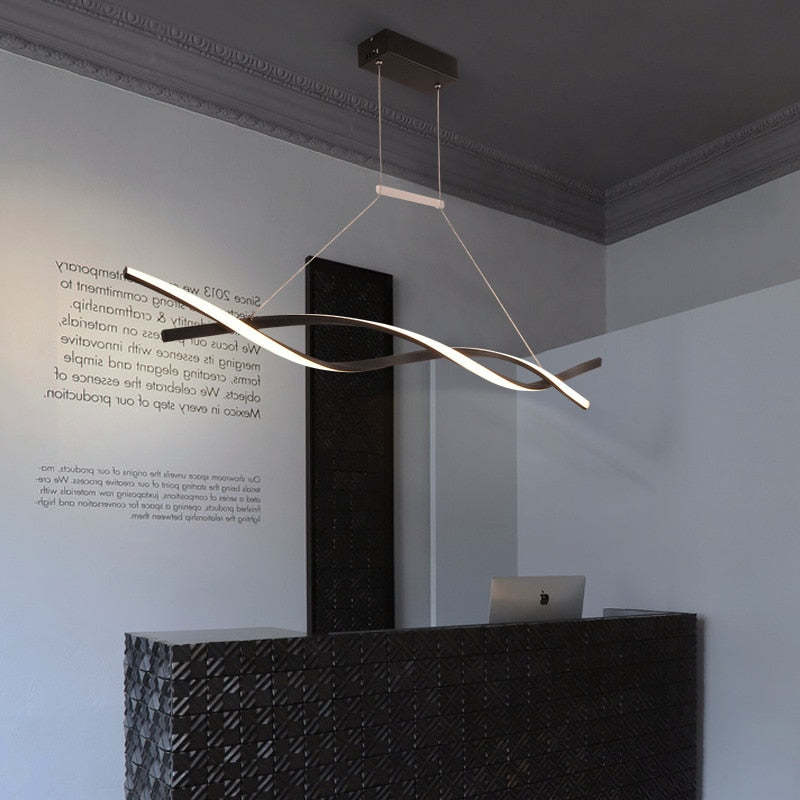 Louise Moderne Design LED Hanglampen Zwart Metaal Eetkamer Woonkamer