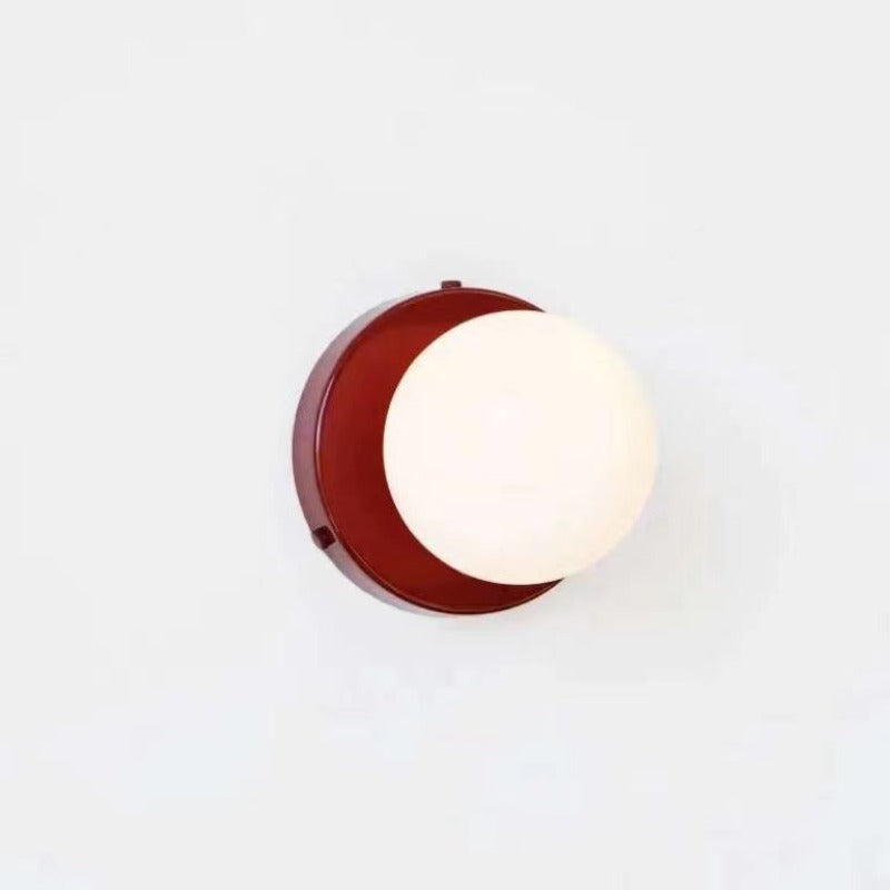 Modern Ronde LED Wandlampen Zwart Wit Metaal Slaapkamer