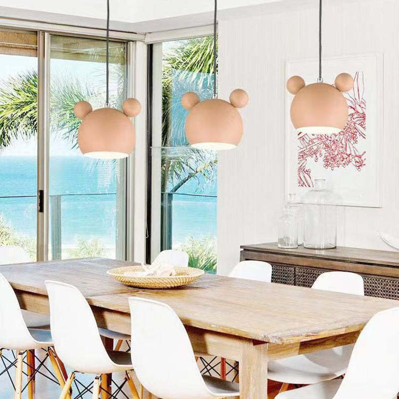 Morandi Ronde LED Hanglampen Wit Zwart Grijs Groen Metaal Kinderkamer