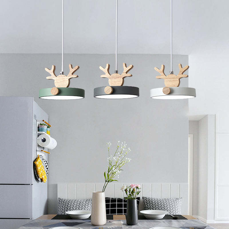 Morandi Modern Deer Antler LED Kroonluchter Hout Slaapkamer Woonkamer Eetkamer