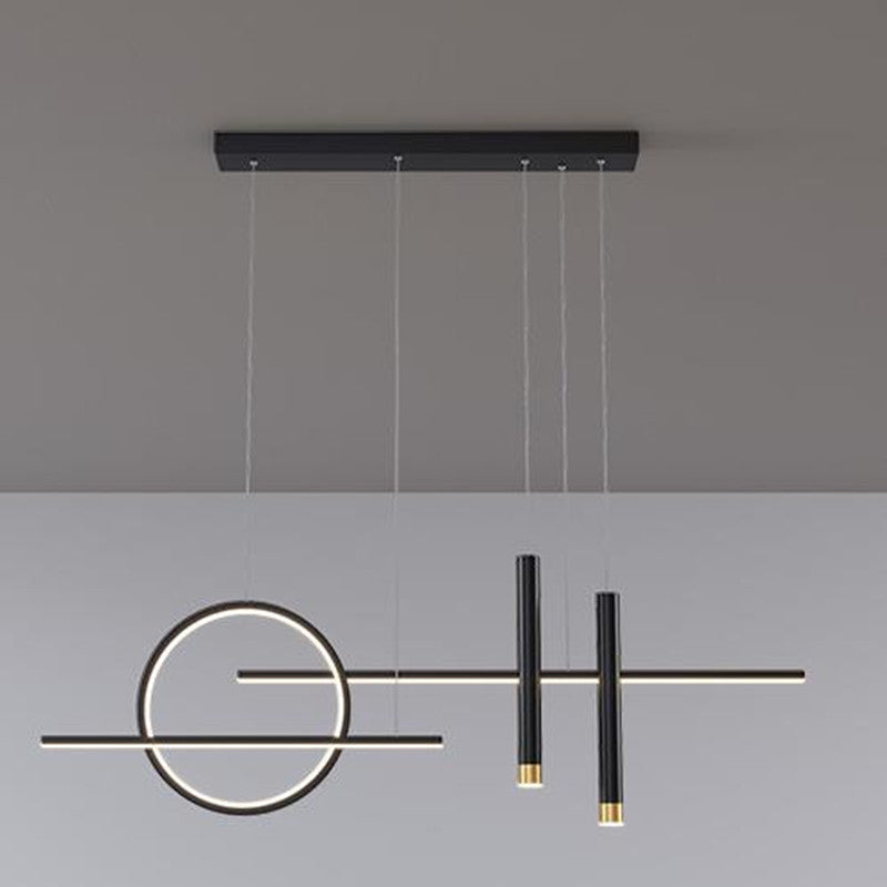 Madina Design LED Hanglamp Metaal/Silicone Zwart/Goud Slaap/Eet/Woonkamer