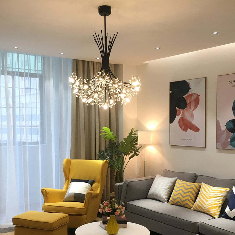 Lily Moderne Luxe LED Kroonluchters Zwart/Goud Woonkamer Eetkamer