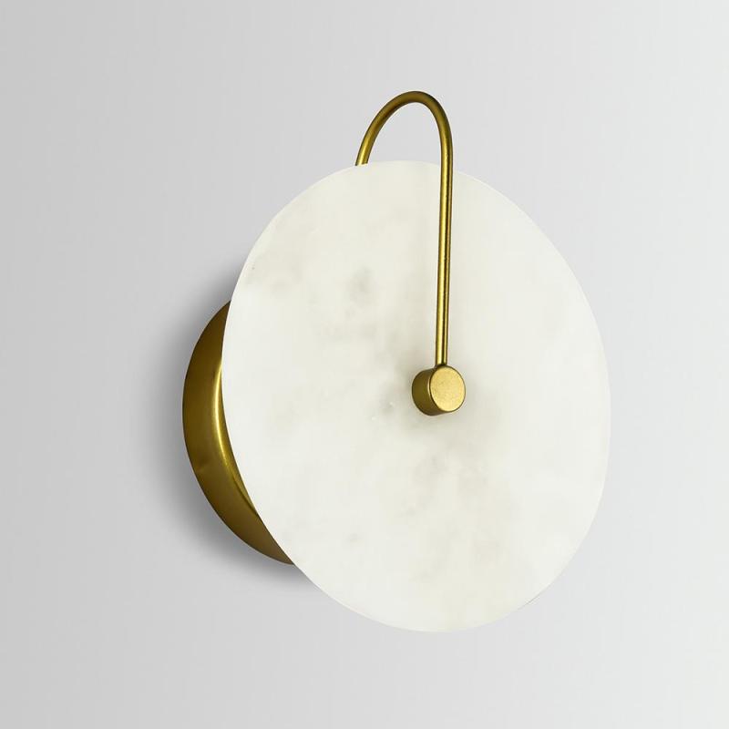 Jade Design Ronde LED Wandlamp Goud/Zwart Metaal/Kunstmatige Marmer Slaap/Woonkamer