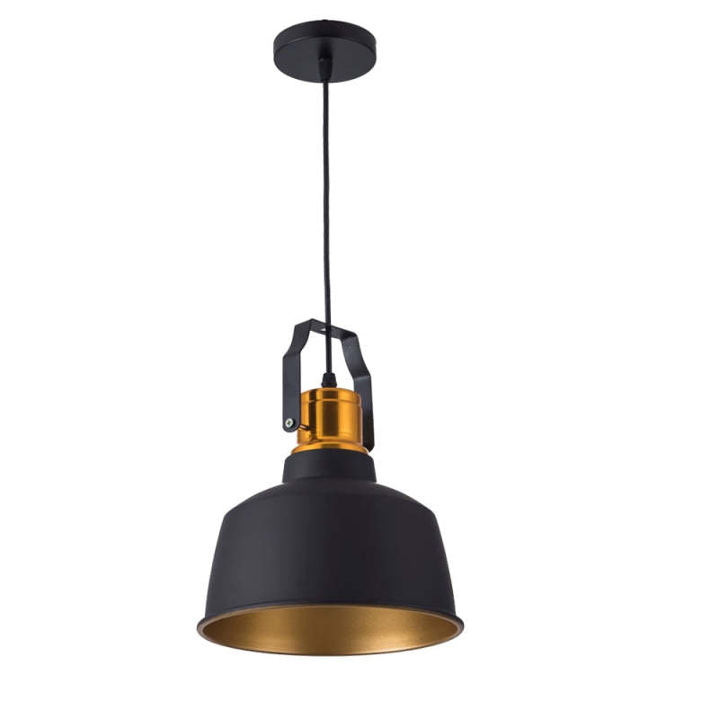 Alaric Industriele LED Hanglamp Zwart Goud Metaal Eetkamer Slaapkamer