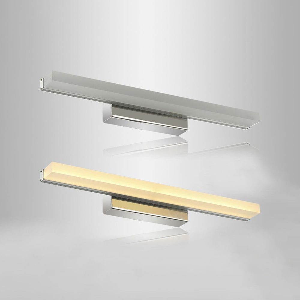 Leigh Basis Rechthoekig Wandlamp Zilver Metaal/Acryl Bad/Slaapkamer
