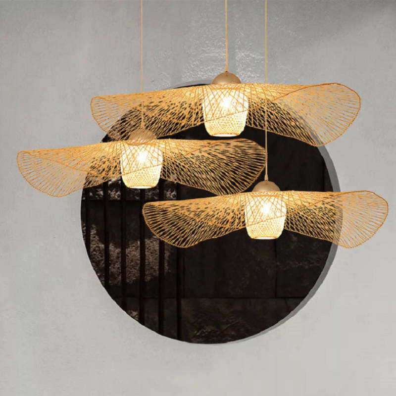 Muto Moderne Hanglampen Hout Metaal Rattan Woonkamer Slaapkamer