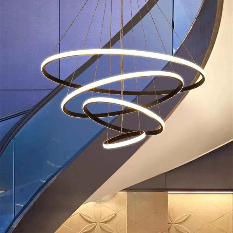 Alonza Moderne LED Hanglampen Wit Buitenste Verlicht 2/3/4 Ringen