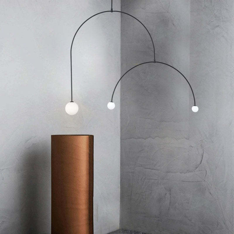 Elio Design Ronde Hanglampen Wit Zwart Metaal Eetkamer Slaapkamer