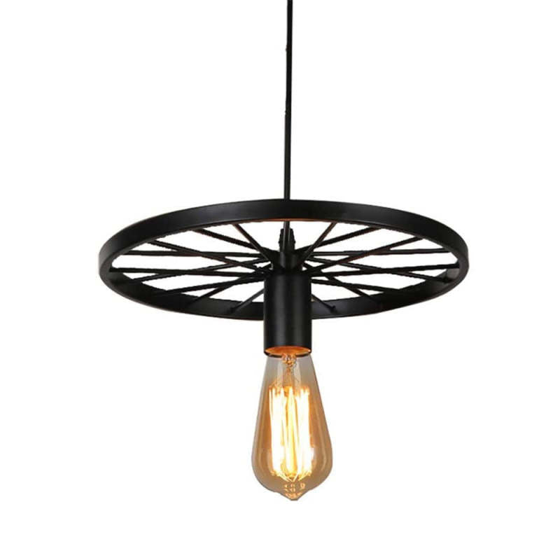 Valerio Retro LED Hanglampen Loft Zwart Rust Metaal Woonkamer