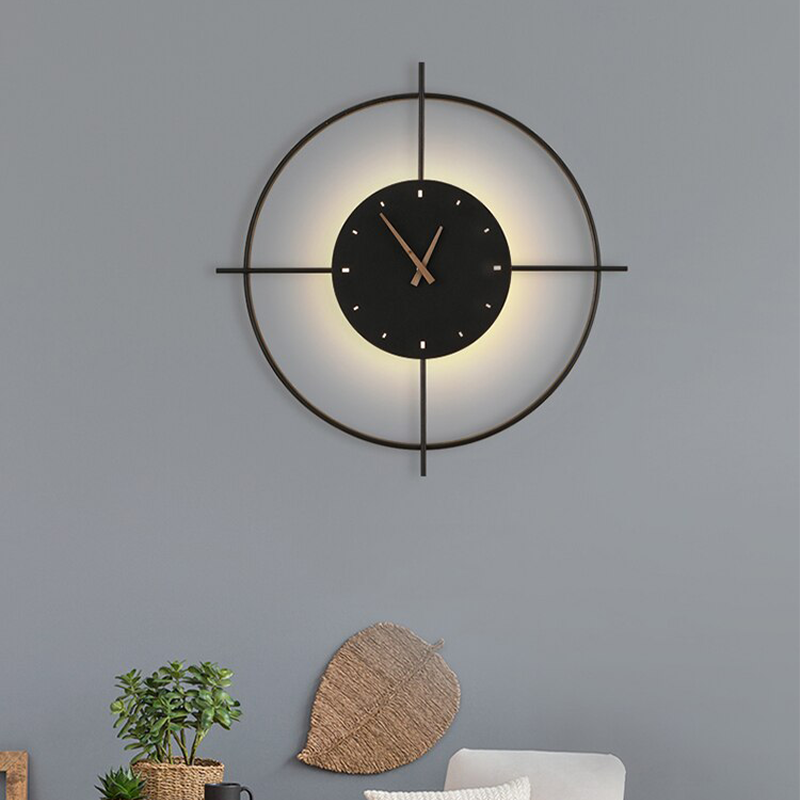 Nielsen Moderne Ronde Design  LED Wandlampen Zwart Metaal Woonkamer
