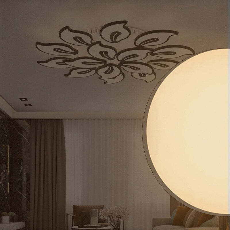 Hana Design Bloemvorm LED Plafondlamp Metaal/Acryl Wit/Zwart Woon/Slaapkamer