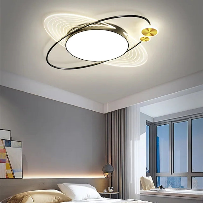 Lacey Modern Scandinavisch Eenvoudig Ontwerp Cirkel LED Plafondlamp Zwart/Goud Slaap/Woon/Kinderkamer