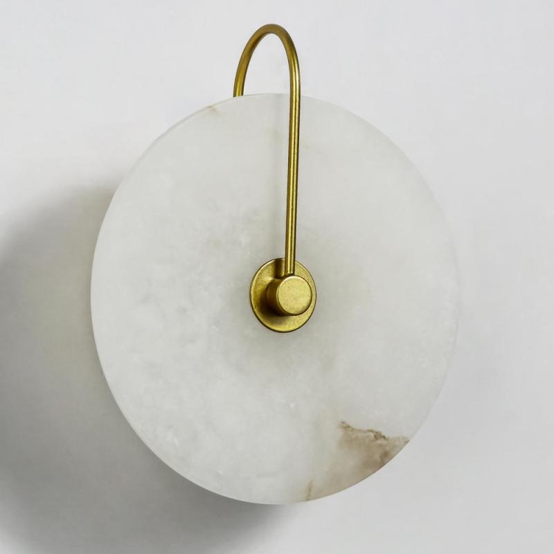 Jade Design Ronde LED Wandlamp Goud/Zwart Metaal/Kunstmatige Marmer Slaap/Woonkamer