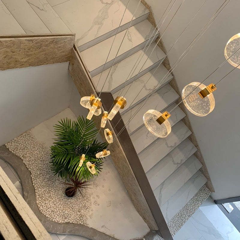 Marylin Moderne LED Hanglampen Wit/Goud Metaal/Crystal Woonkamer