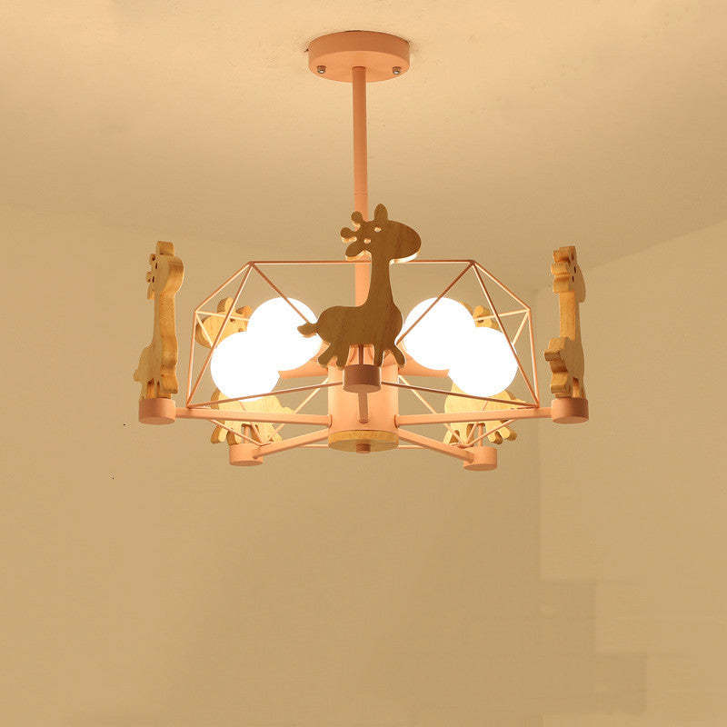 Minori Moderne Leuke LED Plafondlampen Grijs Groen Hout Metaal Eetkamer