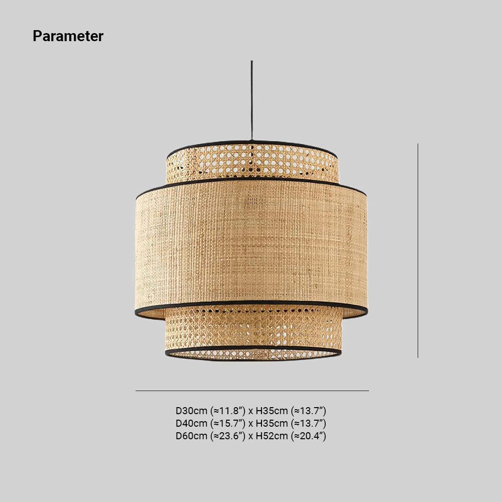 Ritta Ronde LED Hanglamp Rotan Metaal  Slaapkamer Eetkamer