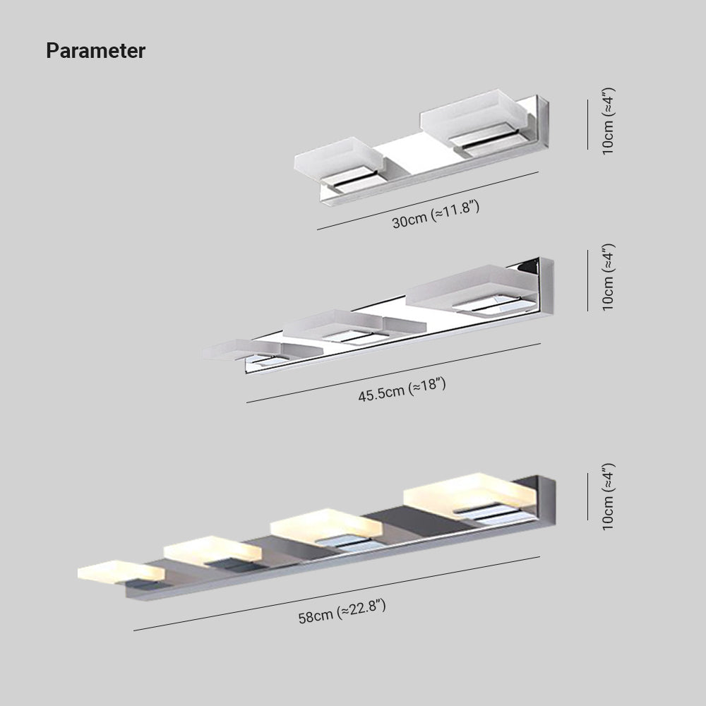 Leigh Moderne LED Wandlamp Zilver Metaal Slaapkamer Badkamer