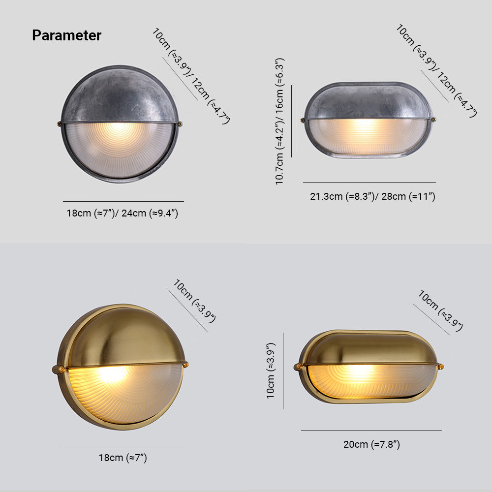 Orr Moderne Design Ronde/Ellips Waterdichte Wandlamp Metaal/Glas Buiten  Binnenplaats/Balkon