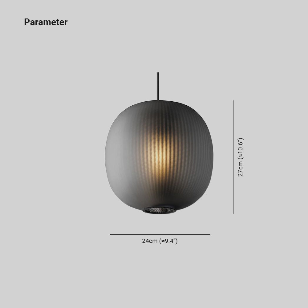 Hailie Ronde LED Hanglampen Grijs Metaal Glas Eetkamer Woonkamer