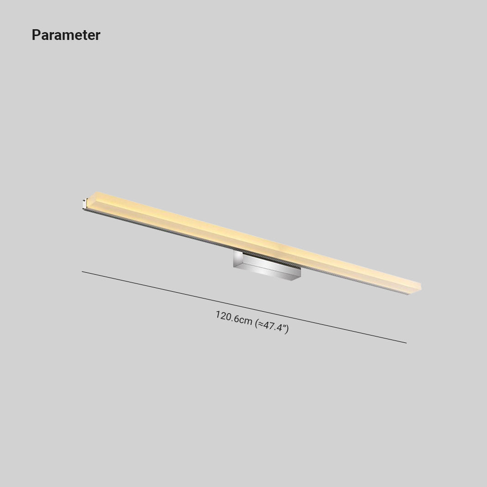 Leigh Basis Rechthoekig Wandlamp Zilver Metaal/Acryl Bad/Slaapkamer