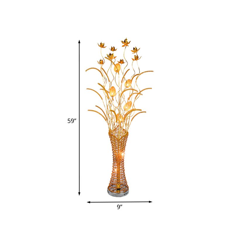 Carina Design Art Deco Vaas Gold Metaal Vloerlampen Slaapkamer/Woonkamer
