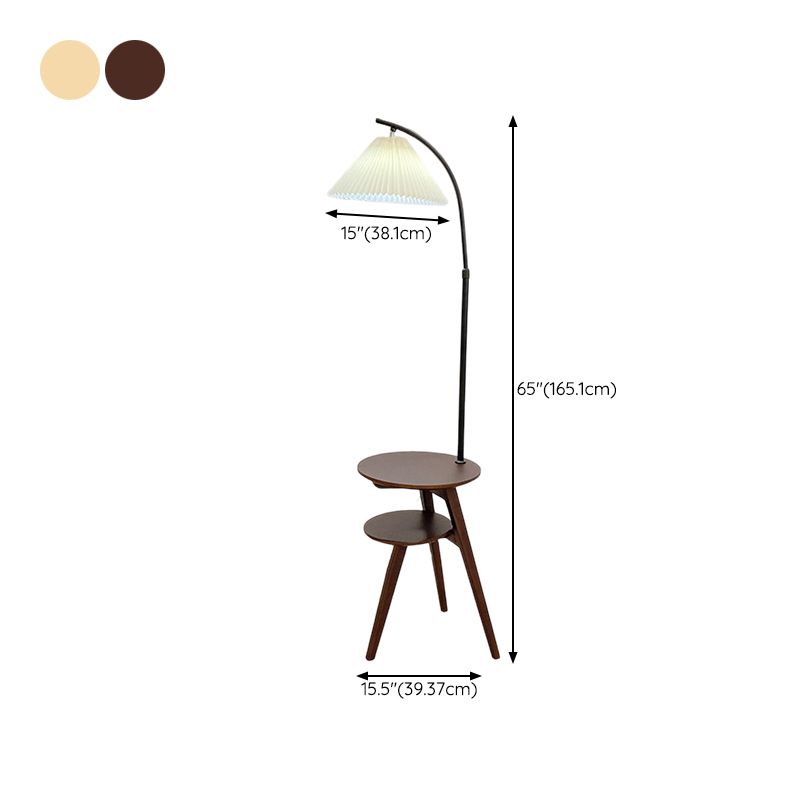 Ozawa Retro Design LED Geplooide Vloerlamp Metaal/Hout  Nachtkastje Eetkamer/Woonkamer