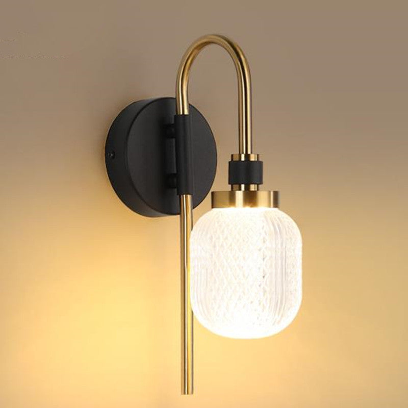 Orsini Vintage Kleine LED Wandlampen Wit Metaal Slaapkamer Woonkamer