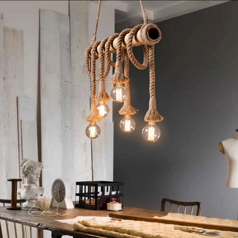 Valerio Retro LED Harajuku-stijl Hanglampen Hout Slaapkamer/Woonkamer