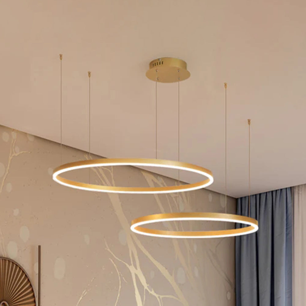 Alonza Moderne Grote  Hanglampen Wit Metaal Slaapkamer  Woonkamer Tir-Cirkel