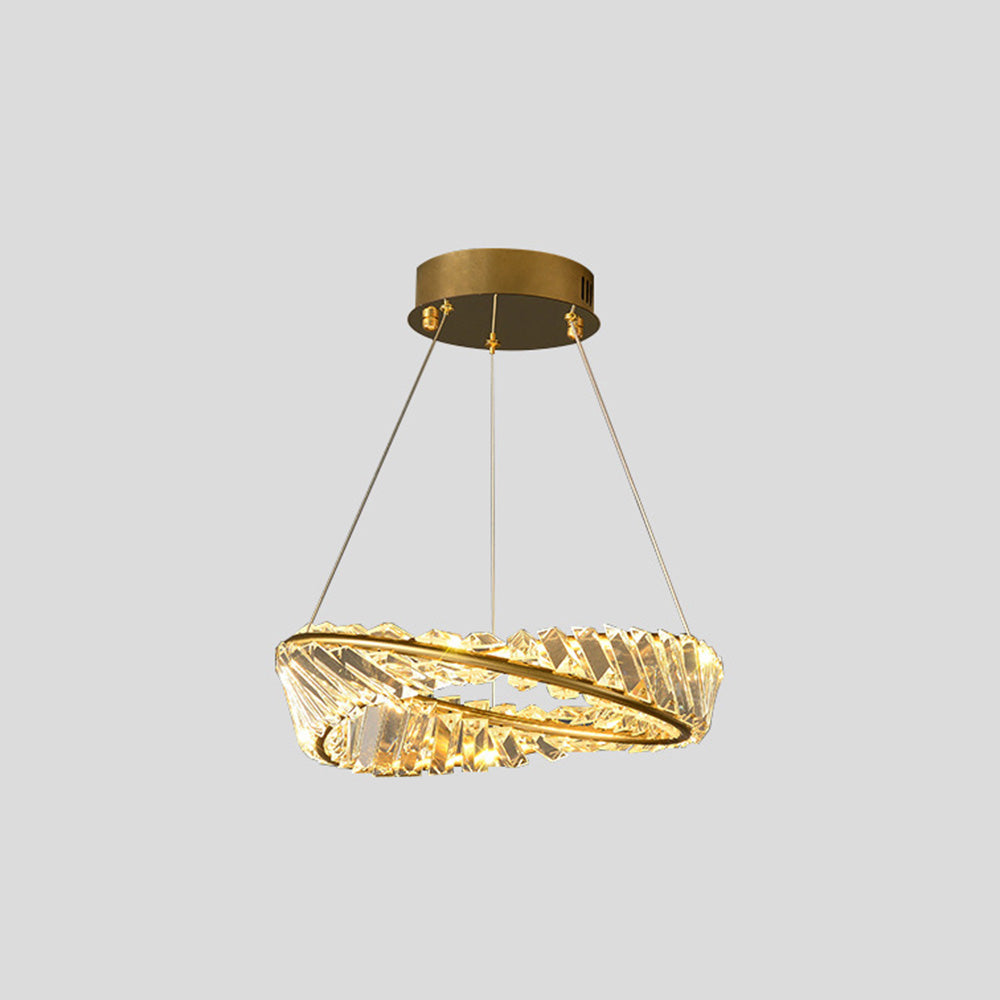 Kirsten Moderne Ronde LED Hanglamp Metaal/Glas Goud Slaap/Woon/Eetkamer