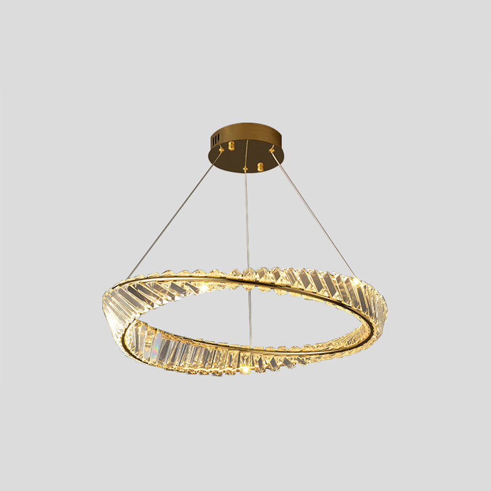 Kirsten Moderne Ronde LED Hanglamp Metaal/Glas Goud Slaap/Woon/Eetkamer