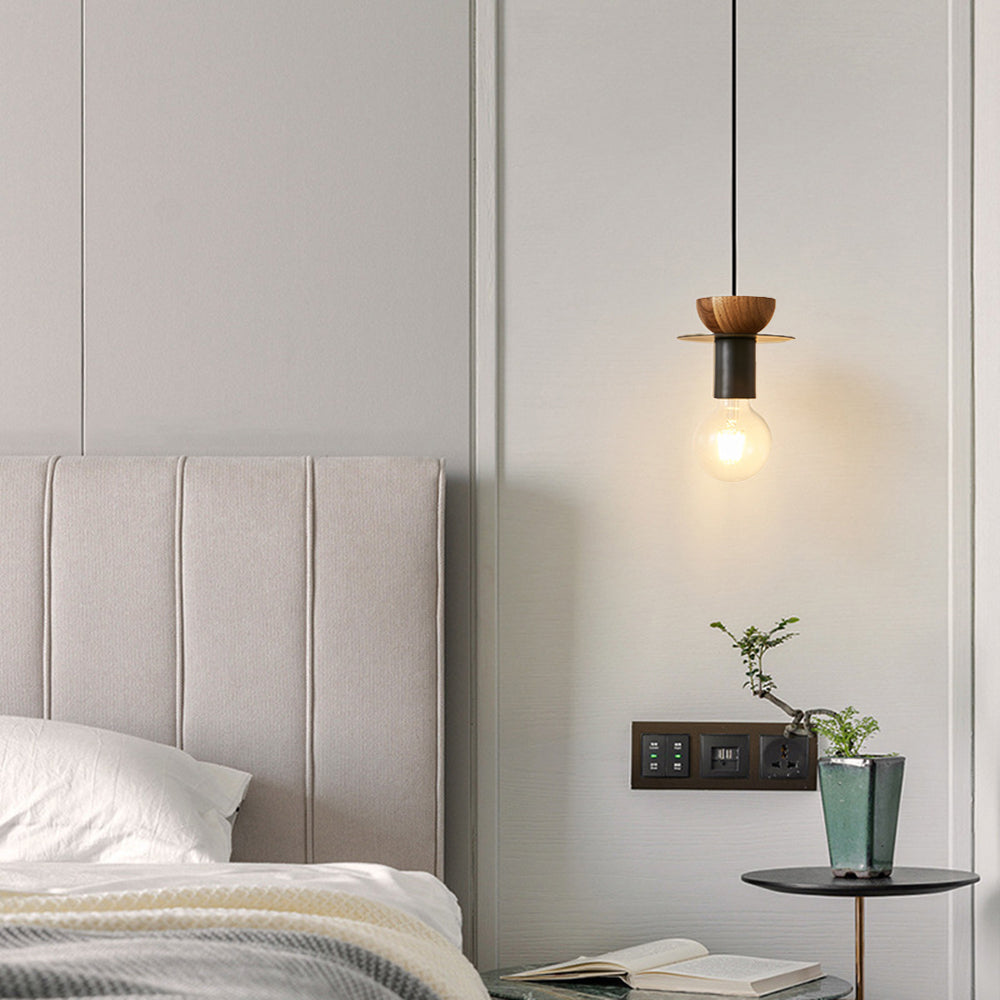 Hailie Modern Kleine Retro LED Hanglampen Wit Zwar Metaal Slaapkamer