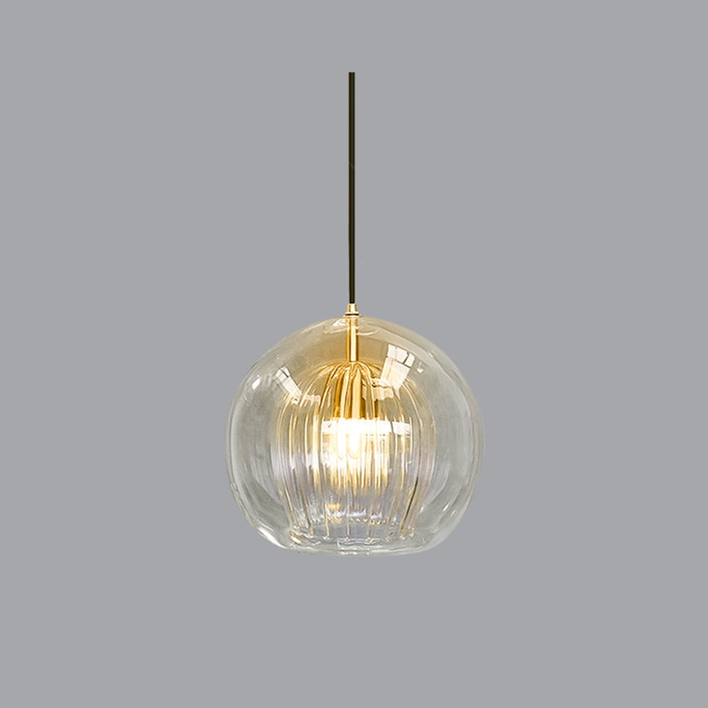Hailie Modene Bol LED Hanglamp Metaal/Glas Helder/Amber Slaap/Eet/Woonkamer