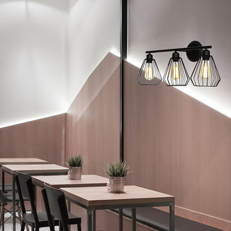 Gabriel Industriele LED Wandlamp Zwart Woon/Slaapkamer Binnen Metaal