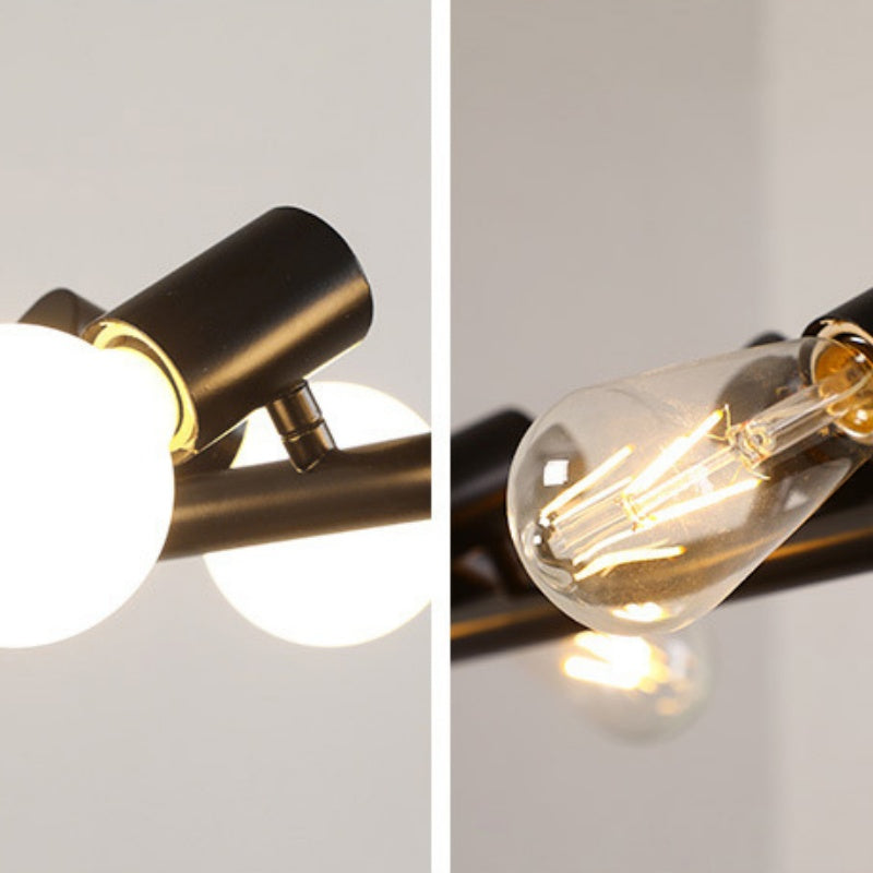 Valerio Vintage LED Kroonluchters Zwart Metaal Eetkamer/Woonkamer/Bar